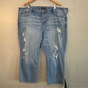 Torrid Crop Boyfriend Classic Denim Sz26